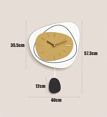 Reloj De Pared, Reloj De Péndulo Moderno Silencioso Sin Tictac, Reloj De Pared Decro Creativo De Arte De Lujo, para Sala De Estar, Cocina, Comedor, Dormitorio, Jardín Y Patio,D Decoration