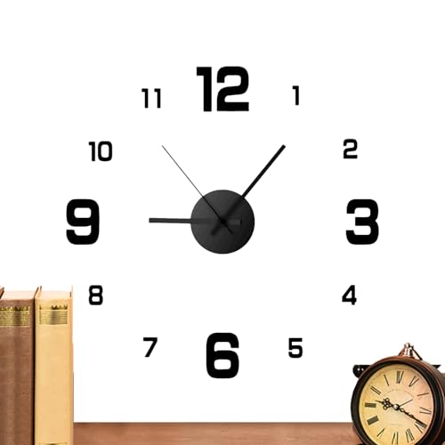 Genérico Reloj De Pared 3D, Reloj De Pared Sin Marco - Que No Hace Tictac de Pared sin Marco de pCon Movimiento Silencioso, con Pilas para Decoración del Hogar, Sala De Estar, Dormitorio