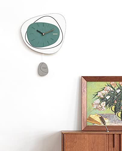 Reloj De Pared, Reloj De Péndulo Moderno Silencioso Sin Tictac, Reloj De Pared Decro Creativo De Arte De Lujo, para Sala De Estar, Cocina, Comedor, Dormitorio, Jardín Y Patio,D Decoration