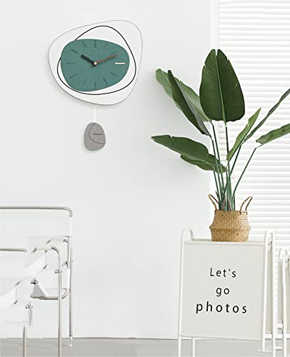 Reloj De Pared, Reloj De Péndulo Moderno Silencioso Sin Tictac, Reloj De Pared Decro Creativo De Arte De Lujo, para Sala De Estar, Cocina, Comedor, Dormitorio, Jardín Y Patio,D Decoration