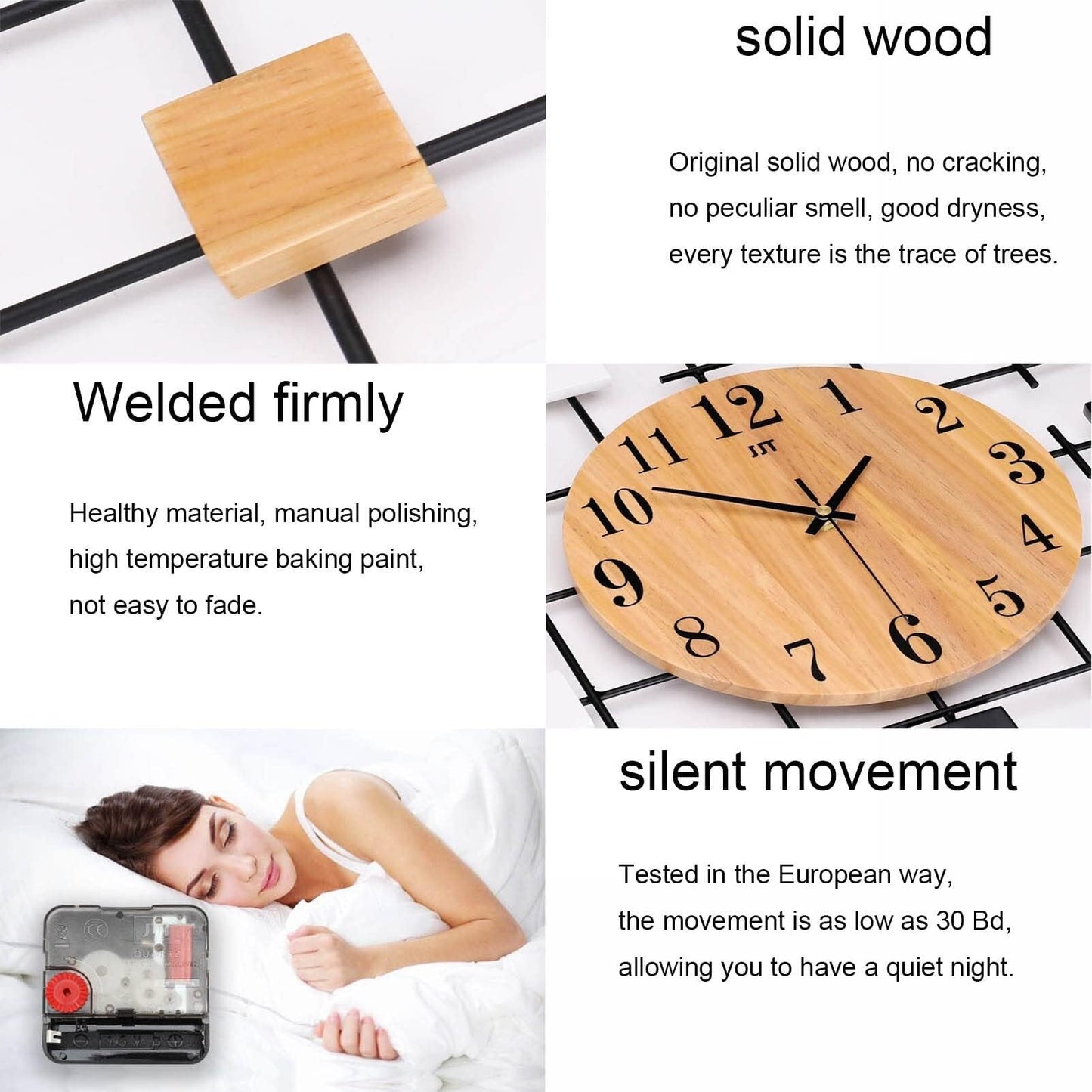 Reloj de pared grande y moderno para decoración de sala de estar, oficina, dormitorio, relojes de pared simples