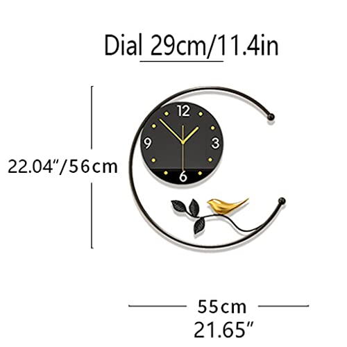 DUPLUSFUN Reloj de Pared Reloj de Pared de Vidrio de Estilo Moderno con Escala de Metal y Material acrílico 3D Reloj Digital sin tictac para decoración de Oficina Cuarzo de Calidad