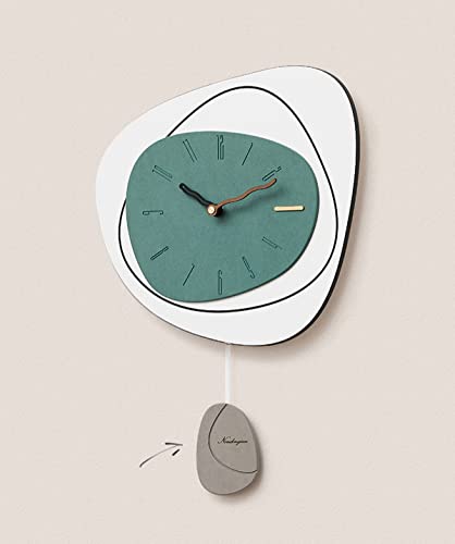 Reloj De Pared, Reloj De Péndulo Moderno Silencioso Sin Tictac, Reloj De Pared Decro Creativo De Arte De Lujo, para Sala De Estar, Cocina, Comedor, Dormitorio, Jardín Y Patio,D Decoration