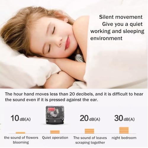Genérico Reloj de Pared Reloj de Pared Arte Moderno Reloj de Pared de Metal Reloj de Pared Moderno Grande, Funciona con Pilas y fácil de Leer, Reloj silencioso Que no Hace tictac para dormi