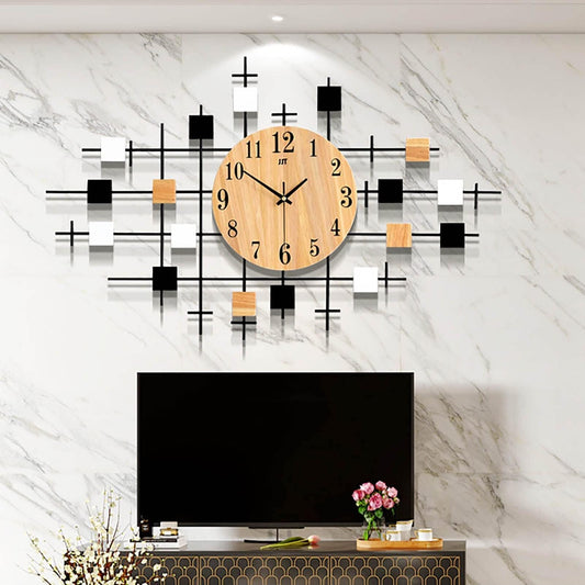 Reloj de pared grande y moderno para decoración de sala de estar, oficina, dormitorio, relojes de pared simples